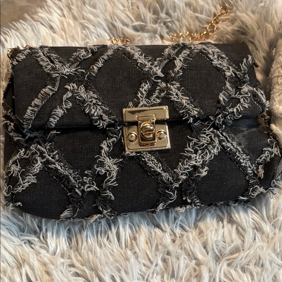 Elegant Quilted Clutch Set - Black, Cream, and Blue - Picture 2 of 6